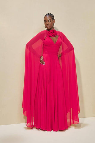 Vestido Fluido C/ Capa - Red 281485327