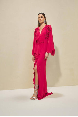 Vestido Fluido Jabo Na Saia - Red 281492327