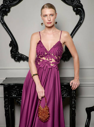 Vestido Margaridas Longo - Ametista 2815821078