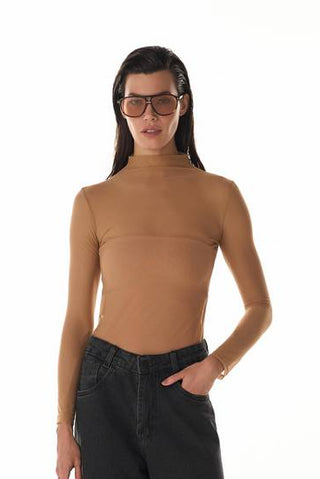 Blusa Basica Em Tule - Pele 411528BG11