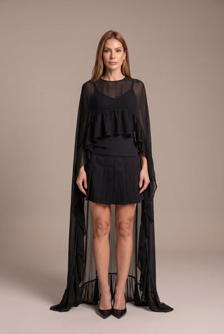 Blusa Capa Mystére De Bretagne - Preto 211303PR01...