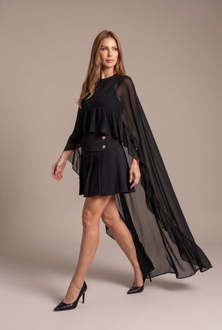 Blusa Capa Mystére De Bretagne - Preto 211303PR01...