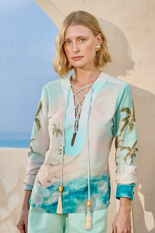 Blusa Print Coqueiros - Estampa Coqueiros 211455EST01