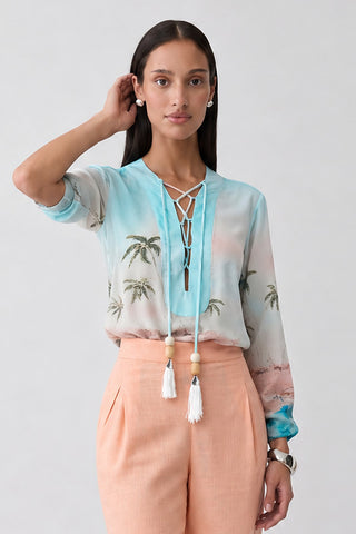 Blusa Print Coqueiros - Estampa Coqueiros 211455EST01