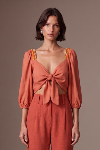 Cropped Larissa - Terra Cota