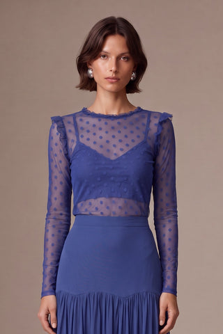 Blusa Tule Mirela - Royal