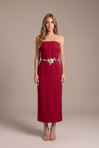 Vestido Ciel De Saint Tropez - Licor Cereja