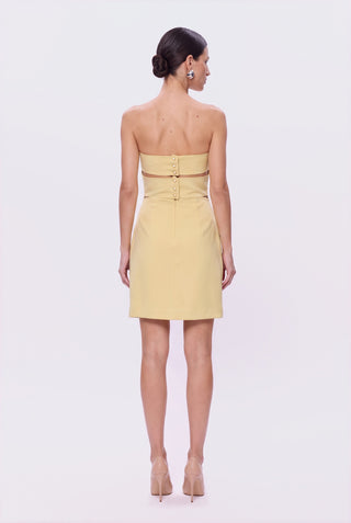 Vestido Alfaiataria Desconstru Butter Yellow - costas