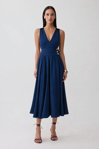 Vestido Midi - Marinho 221431MAZ04..