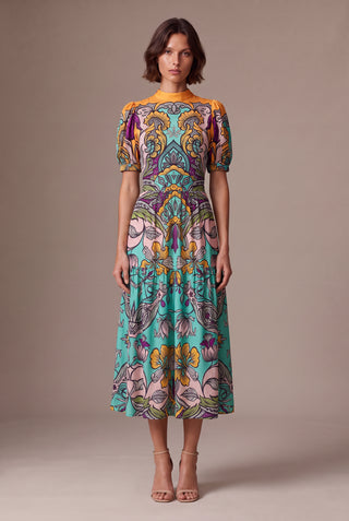 Dress Midi Helena Flowers — frente