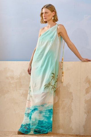 Vestido Ombro Só Print Coqueiros - Estampa Coqueiros 231419EST01
