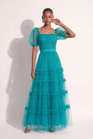 Dress Party Marcela Azul Claro - pose