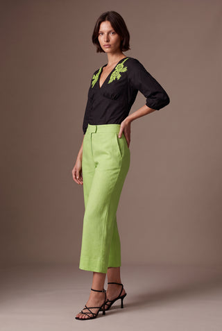 Calça Pantacourt Helena - Verde Claro