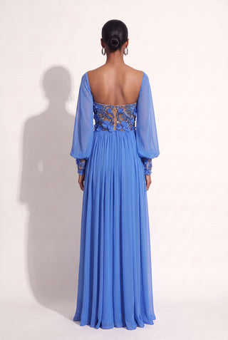 Dress Florenca Azul Denim - costas