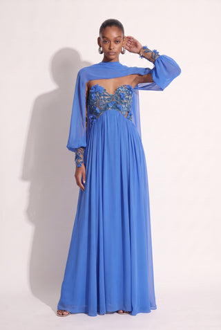 Dress Florenca Azul Denim - pose