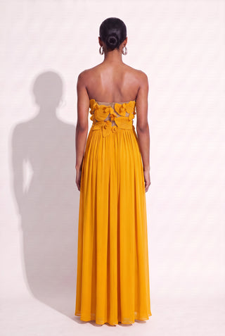 Dress Flower Of Paradise - Amarelo - costas