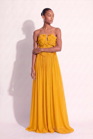 Dress Flower Of Paradise - Amarelo - frente