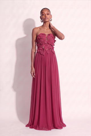 Dress Flower Of Paradise - Framboesa - frente
