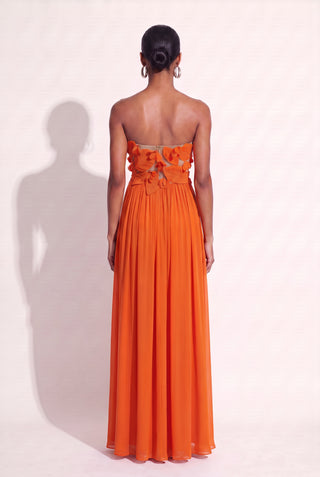 Dress Flower Of Paradise - Laranja - costas