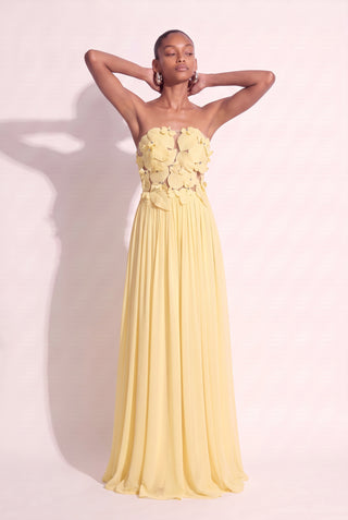 Dress Flower Of Paradise - Manteiga - frente