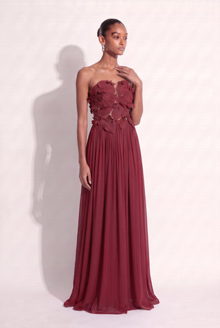 Dress Flower Of Paradise - Marsala - frente