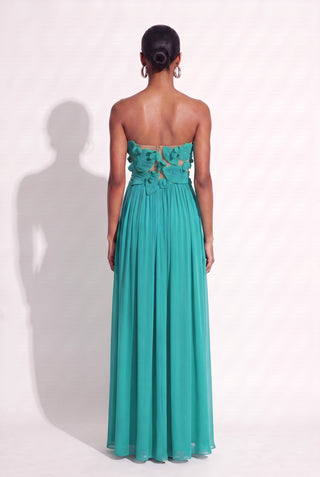 Dress Flower Of Paradise - Verde Acqua - costas