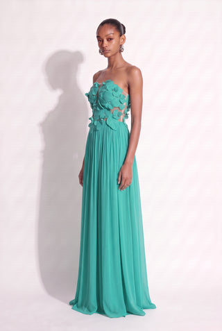 Dress Flower Of Paradise - Verde Acqua - frente