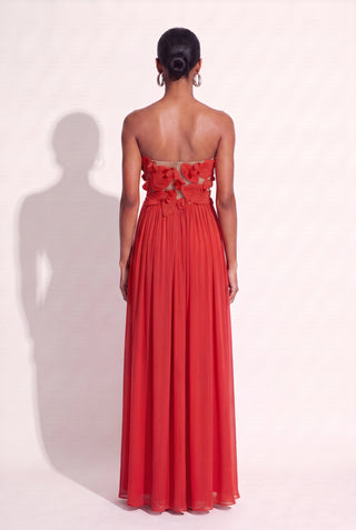 Dress Flower Of Paradise - Vermelho - costas