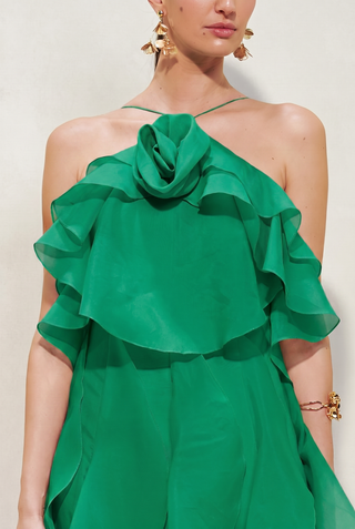 Vestido Babados Frente Unica