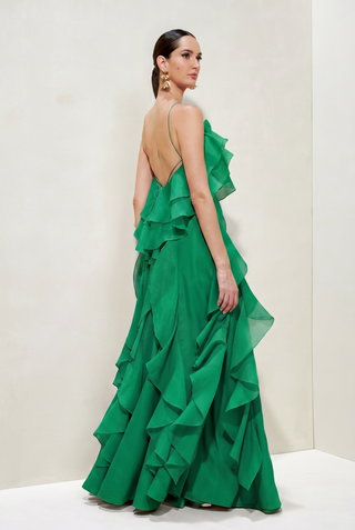 Vestido Babados Frente Unica