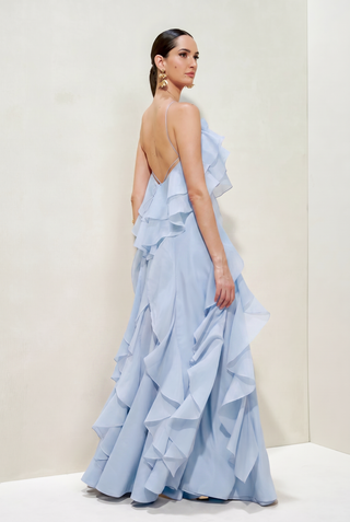 Vestido Babados Frente Unica