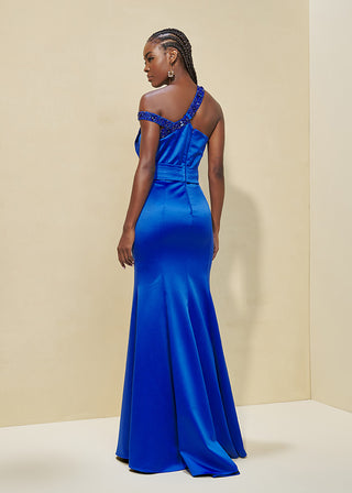 Vestido Sereia Bordado Ombro - Royal 281420RAZ05..