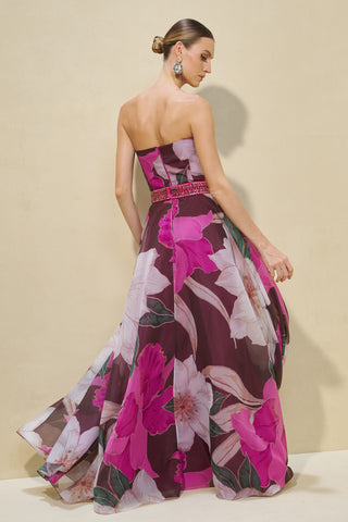 Vestido Tqc Print Garden Brow - Garden Brown 2814365623