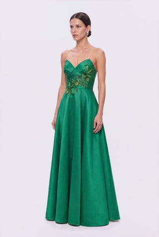 Vestid Tqc Estruturad Bord Verde Esmeralda - pose
