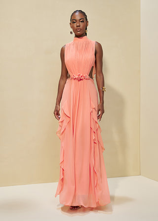 VESTIDO FLUIDO DRAPEADO ROMANTICO