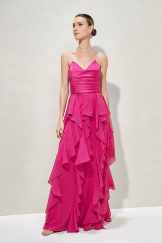 Vestido Duas Textura C/babados - Pink 281469RS03.