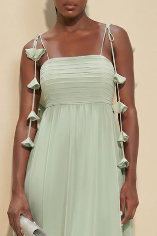Vestido Longo Balone Fluido - Menta 2814905636
