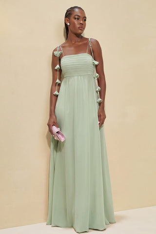 Vestido Longo Balone Fluido - Menta 2814905636