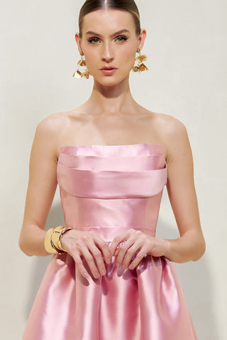 Vestido Tqc Detalhe De Pregas No Top - Rosa Candy 2814976356