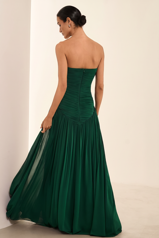 Vestido Tqc Drapeado C/capa - Esmeralda 281507VD17