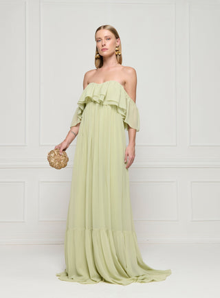 Vestido Ombro A Ombro Fluido - Menta Fresh 281534AM21