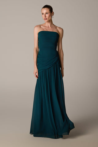 Vestido Tqc Drapê Assimétrico - Floresta 281587VD07