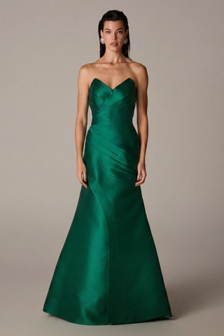 Vestido Com Recortes E Pregas - Esmeralda 281598VD17
