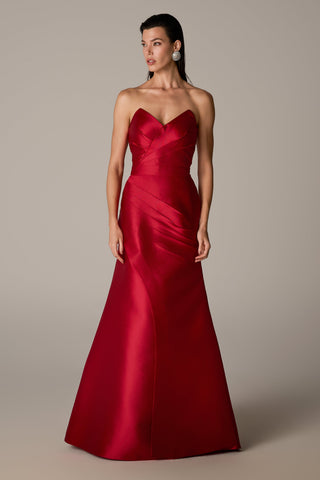 Vestido Com Recortes E Pregas - Vermelho 281598VM01..