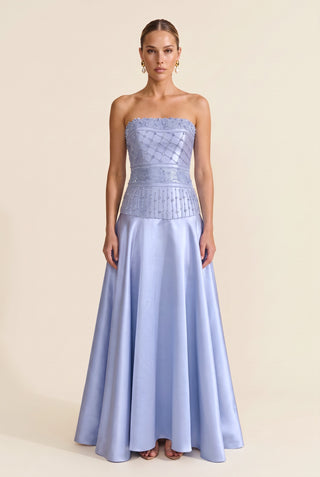 Vestido Tqc Top Alongado Bordado - Serenity - frente