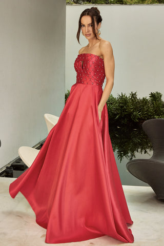 Vestido Tqc Miss Bordado Saia Gode