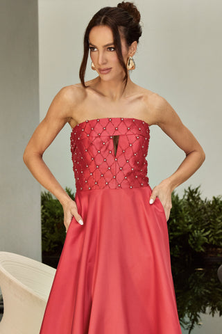 Vestido Tqc Miss Bordado Saia Gode