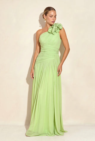 Vestido Ombro Só Drapeado - Lima - pose