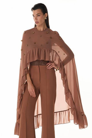 BLUSA CAPA - CARAMELO 411512BG03.