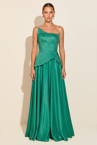 Conjunto Assimétrico Pespontado - Verde Jade - frente